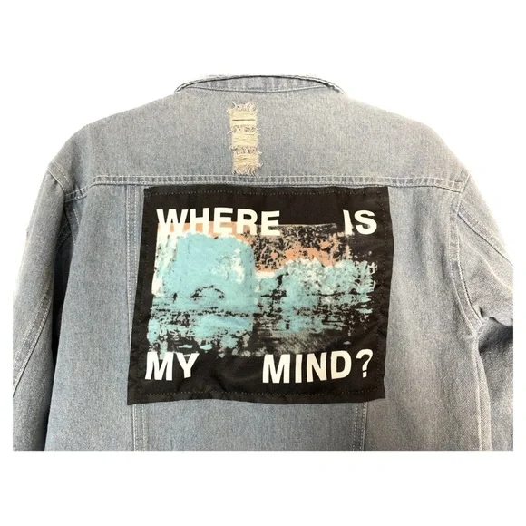 Sold - KAWAII NATION BTS K-POP Where Is My Mind Patch Distressed Denim Jacket - Picture 9 of 13